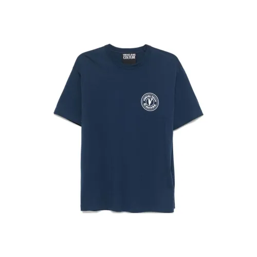 VERSACE JEANS COUTURE SS25 T-Рубашка Мужская Пруссия Синий