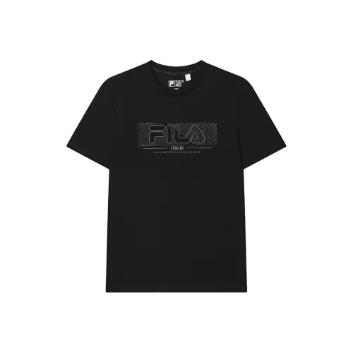 FILA Белая T-рубашка Мужская Глубокий Черный