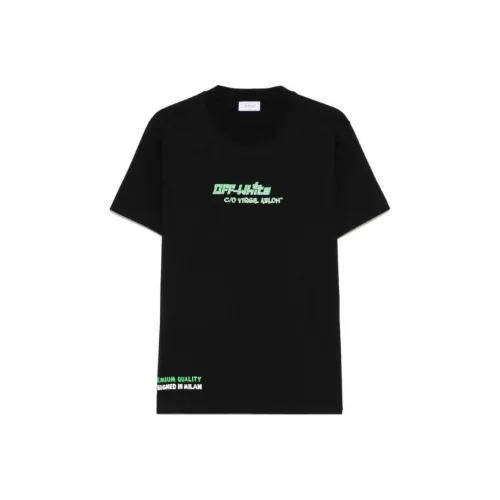 Off Белый Черный Мужские T-рубашки