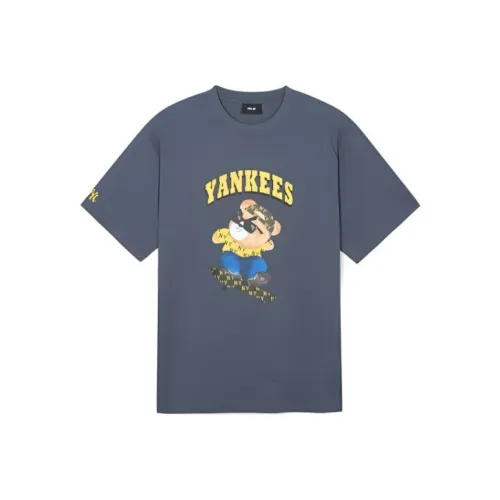 MLB Base Logo Рукав с оборванным плечом T-рубашка Унисекс Серый