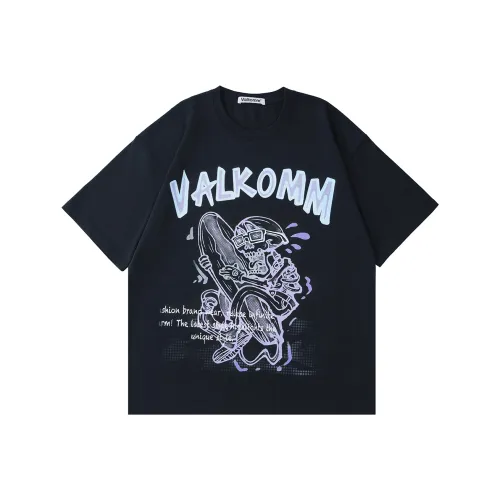 VALKOMM Черная унисекс футболка