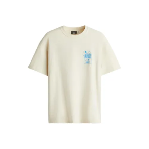 H M T-рубашка мужская светло-бежевый Снупи