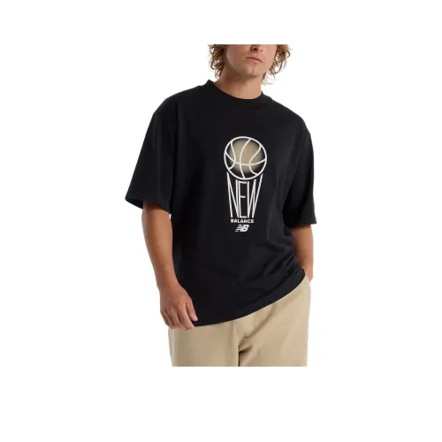 New Balance Hoops Graphic FW24 T Рубашка Мужская Черная