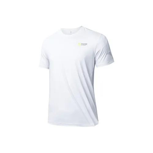 ANTA Running Collection Бег Т-Рубашка Мужская Чисто Белая
