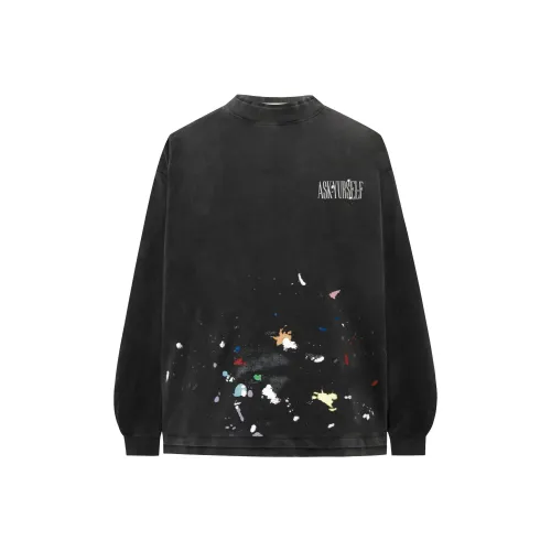 Askyurself T-Shirt Унисекс Выстиранный Черный