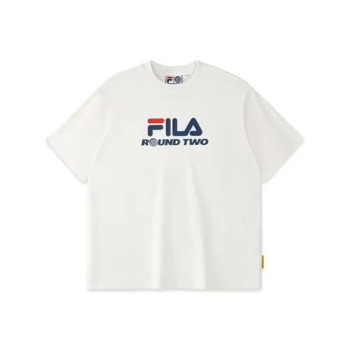 FILA FUSION X Round Two T-Shirt Унисекс Облачный Белый