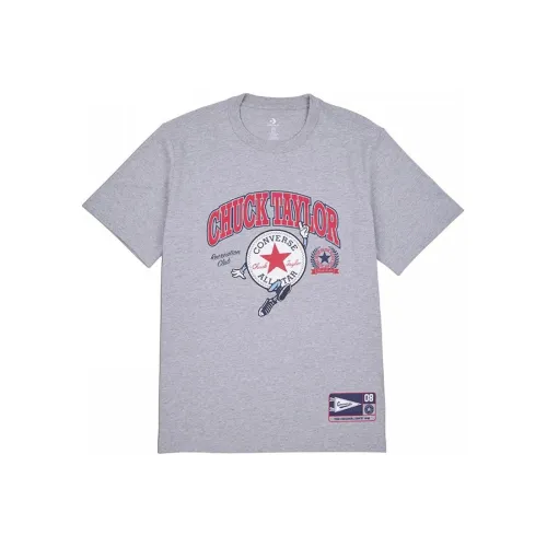 Конверс Chucks Ретро Collegiate Graphic T-Shirt Унисекс Серый