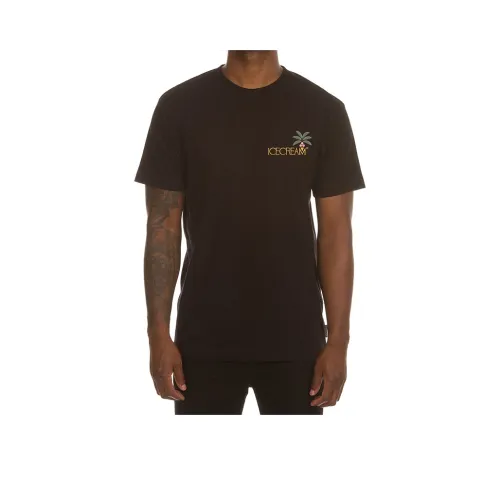 Мороженое Черный Унисекс Футболки