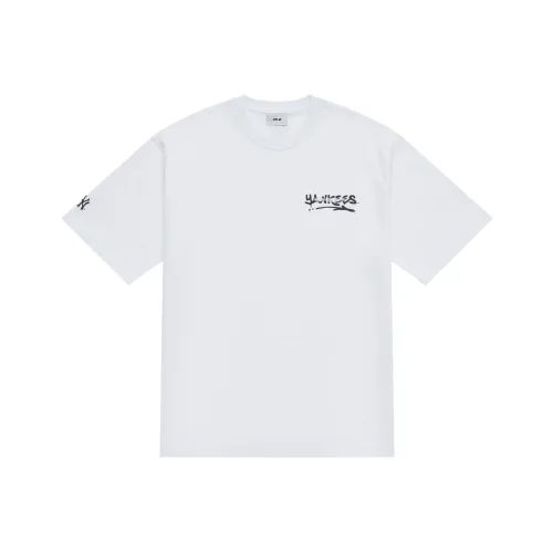 Mlb Base Logo New York Yankees Basic Collection SS25 T-Shirt Унисекс Белый