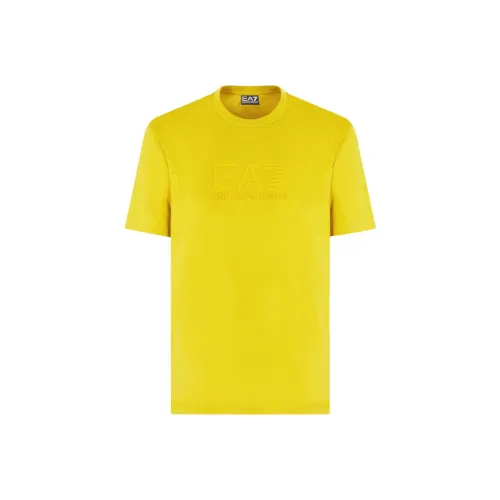 EMPORIO ARMANI EA7 T Рубашка Регулярного Кроя Мужская Желтая
