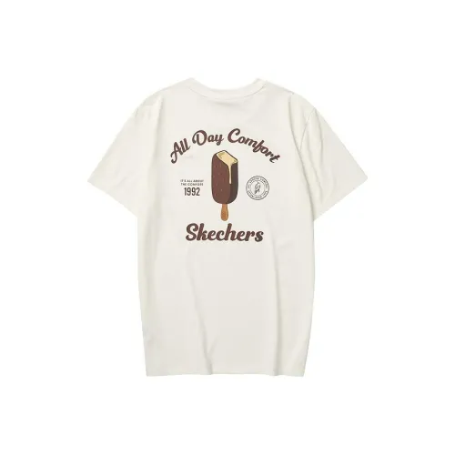 Skechers Ice Cream Series Зефирный белый Унисекс Футболка