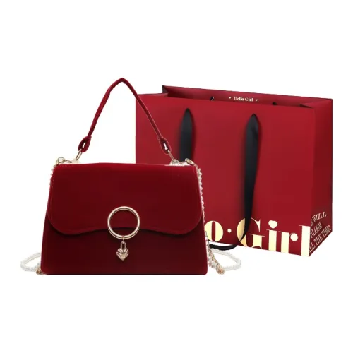 GOX Велюр Одно плечо Сумка Женская Бордовый