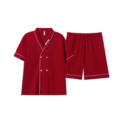ROUKEER Красный Мужской Пижамный Комплект