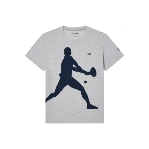 Рубашка LACOSTE Collaboration x Djokovic Collaboration T Мужская Серого цвета