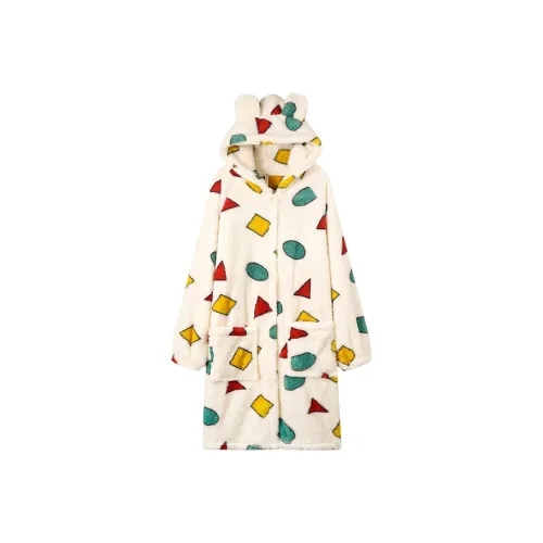 QIAOYUN Сон Халат Женский Абрикос