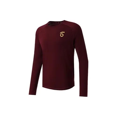 Macondo Бег T-Shirt Мужская Вишнево-Красная Краска