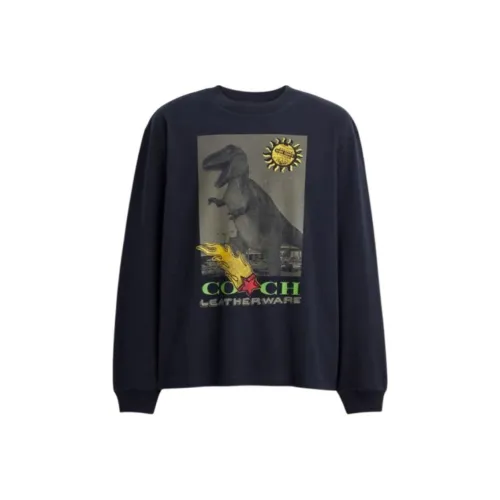 COACH SS25 T-Shirt Унисекс Морской Синий