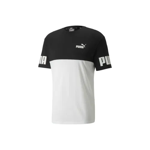 PUMA Черный Белый Мужская T-Рубашка