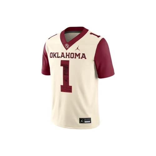 Джордан Dri-Fit Мужская College Oklahoma Sooners Game Jersey T-Shirt Рубашка Men's Natural