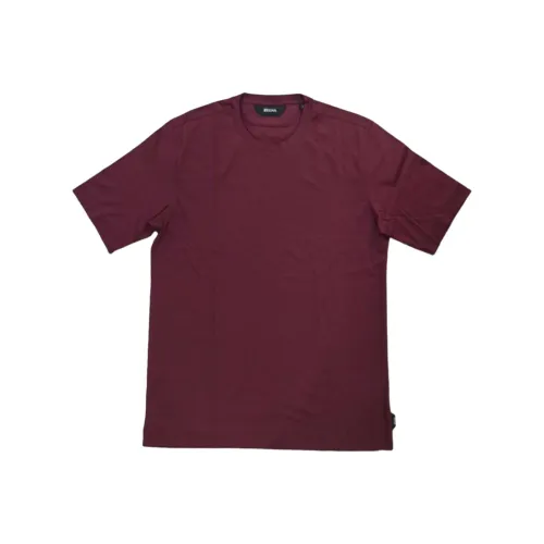 Ermenegildo Zegna Темно-красные Мужские T-рубашки