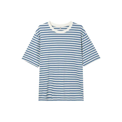 UNIQLO T-рубашка унисекс цвет озерно-синий