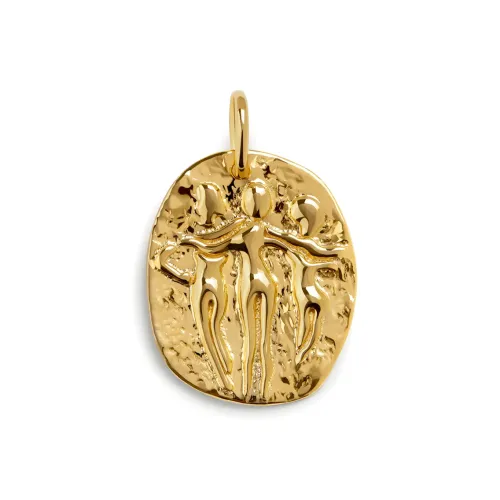 Monica Vinader Серебро с покрытием 18K золото шармы подвески женские золото