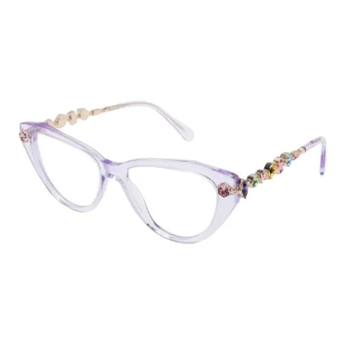 Swarovski Ацетат Кристалл Swarovski Овал Оправы для очков Женские Фиолетовый