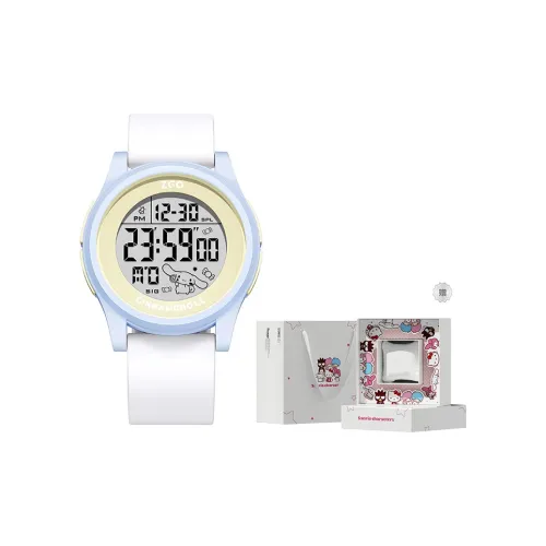 Zgo Sanrio Co Branded Электронный Механический TPU Ремешок Часы Женские Серый Циферблат