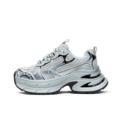 TOP GLORIA Низкие кеды Silver Женские