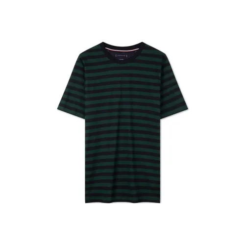 Tommy Hilfiger Рубашка Мужская Черная Зеленая Полосатая