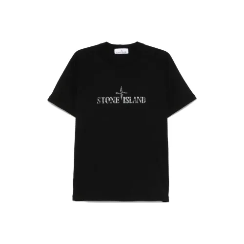 STONE ISLAND Мужские черные T-рубашки