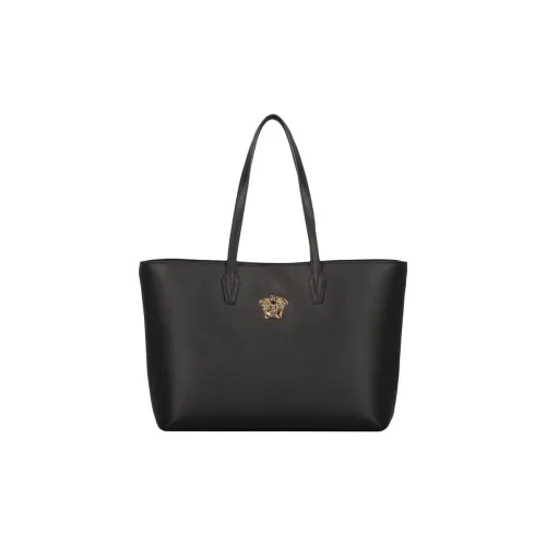 VERSACE Телячья кожа Тоут Сумка Сумка для покупок Сумка на плечо Женская Черная