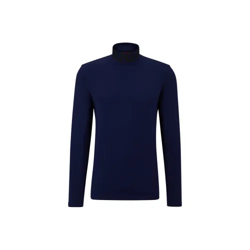 Hugo Boss SS23 T Рубашка Мужская Темно-синяя