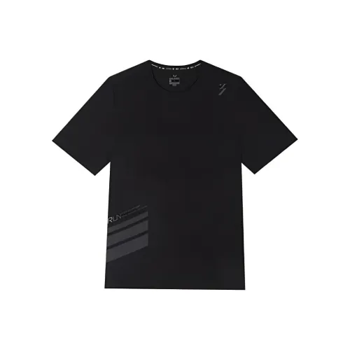 361° Running Collection Бег Т-Рубашка Мужская Супер-Черная