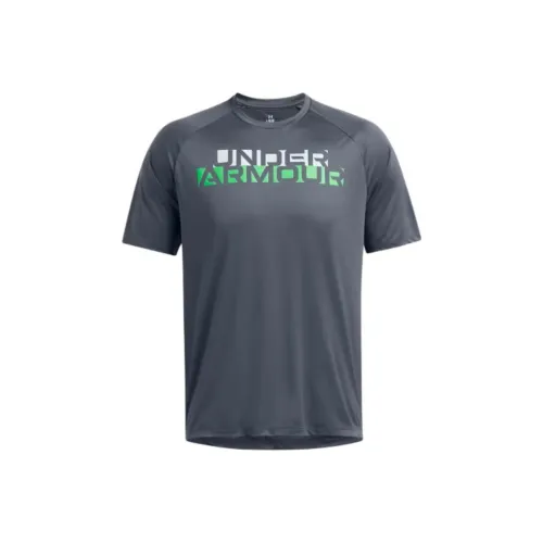 Under Armour Velocity T Shirt Мужской Rain Gray