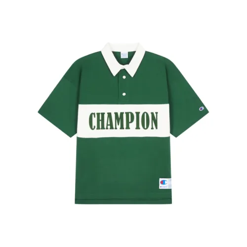 Champion Отложной воротник Короткий рукав T-рубашка Японская версия Унисекс