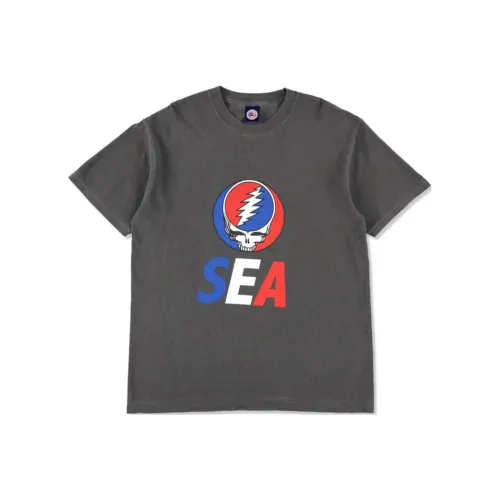 WIND AND SEA SS25 GRATEFUL DEAD X WDS Футболка Унисекс Угольный Серый