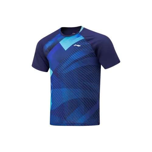 LINING Table Tennis Series T Рубашка Унисекс Синяя