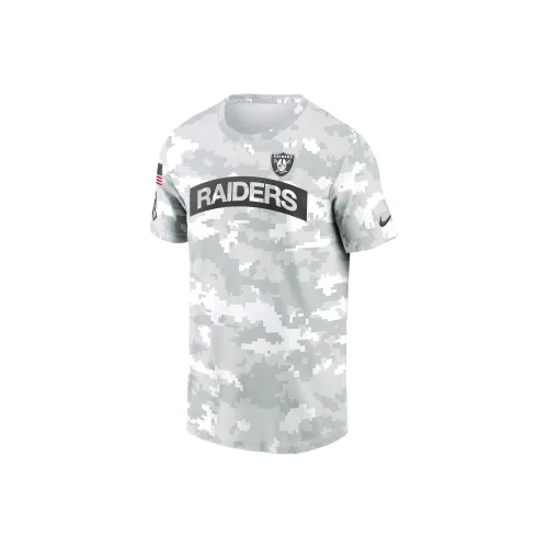 nike Dri FitNFL Las Vegas Raiders Salute To Service Edge Свод T Рубашка Мужская Белая