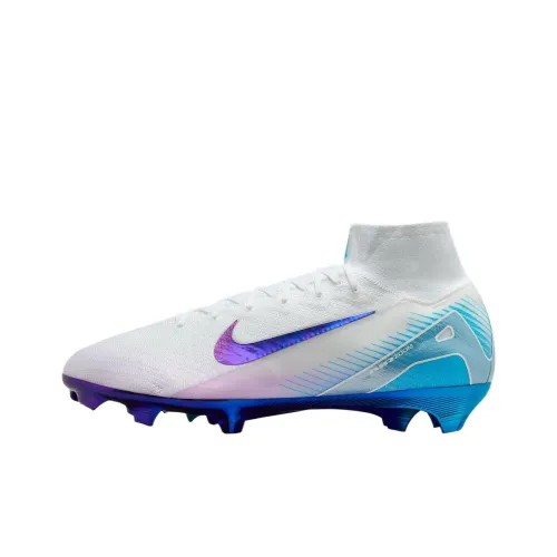 Nike Mercurial Superfly 10 Slip-resistant Abrasion-resistant Football Cleats Unisex White Найк Меркуриал Суперклайд 10 Противоскользящие Устойчивые к истиранию Футбольные бутсы Унисекс Белый