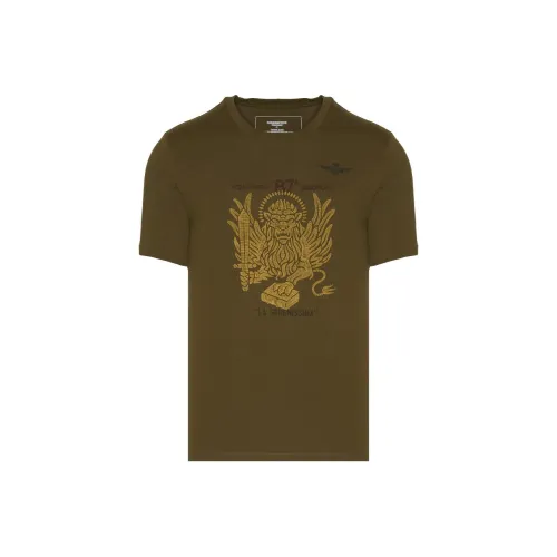 AERONAUTICA MILITARE Зеленый Мужской T-Рубашки