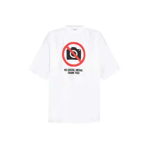Vetements Белая Мужская T-Рубашка