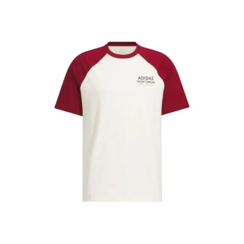 Adidas SS25 T-Shirt Унисекс Белый Красный