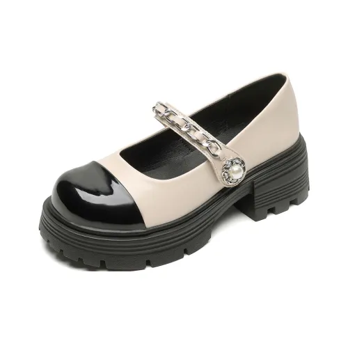 QITUMAUL Mary Jane Shoes Женские Абрикос