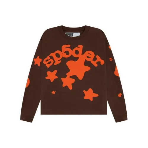 Sp5der Коричневый Мужской T-Рубашки