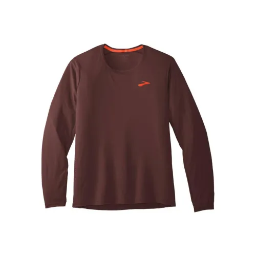 Brooks Коричневый Мужской T-Рубашки