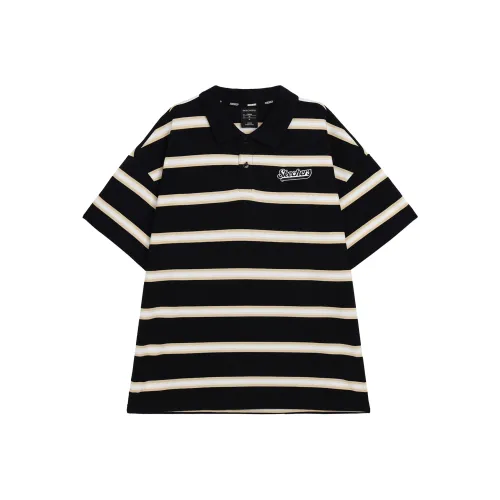 Skechers T-Shirt Мужской Черный с Хаки и Белым