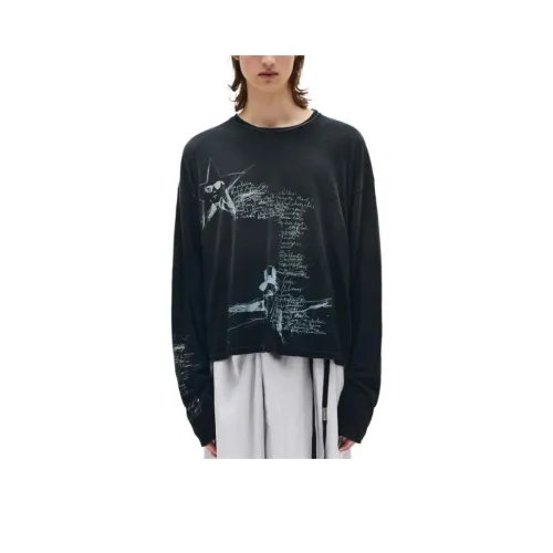 Ann Demeulemeester SS25 T-Shirt Унисекс Черный