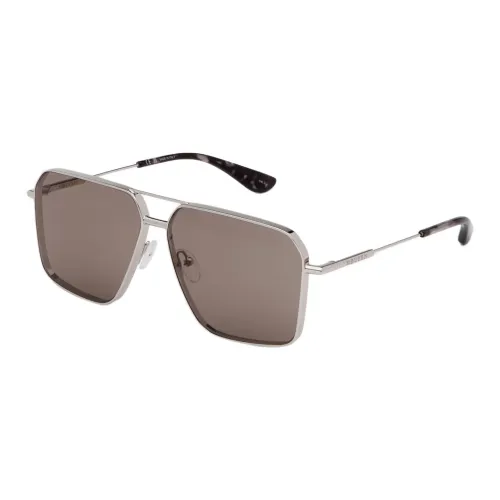Alexander McQueen Металл Ацетат Aviator Солнцезащитные очки Мужские Серебряные
