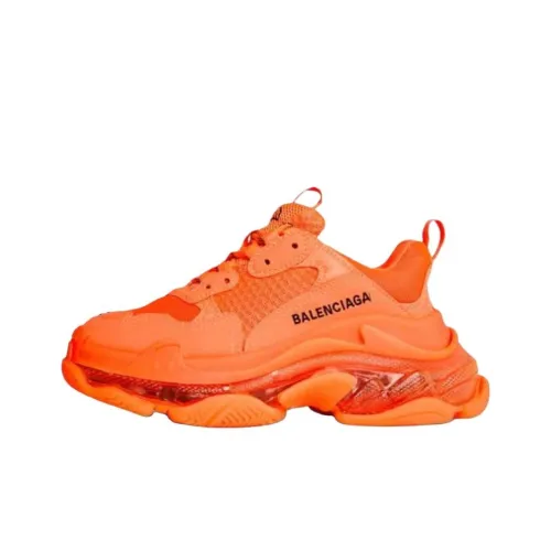 Balenciaga Triple S Low Топ Толстоподошвенные кроссовки Женские Оранжевые